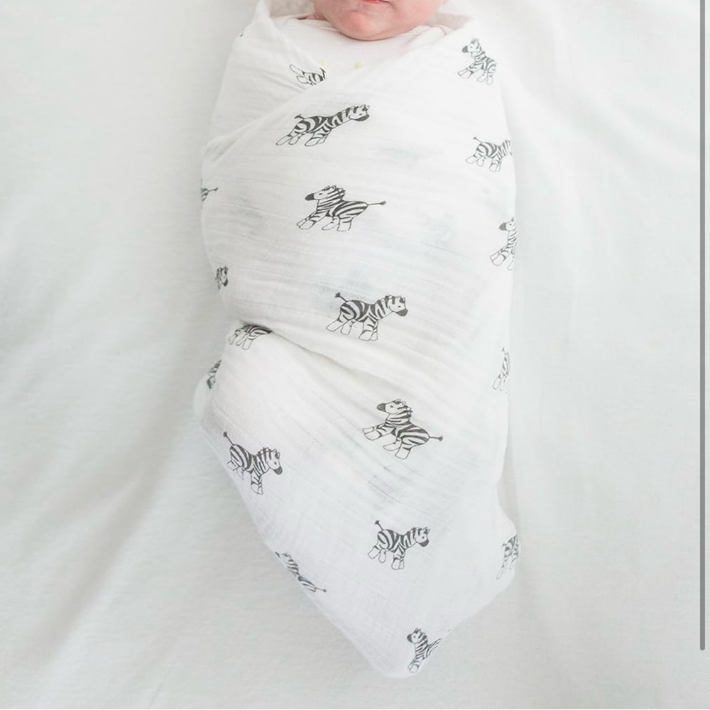 Amazing Baby - Muslin Swaddle Blanket, Premium Cotton, Zebra